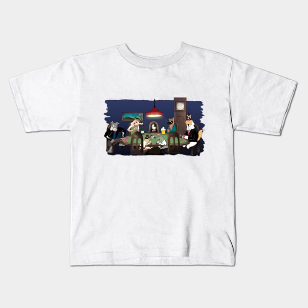 Poker Dogs Kids T-Shirt by AxlShop